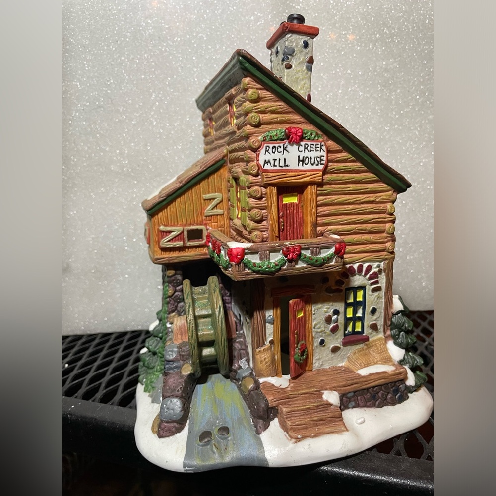 Porcelain Christmas Village - Rock Creek Mill House